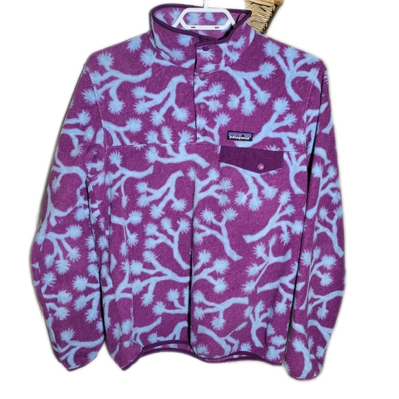 Patagonia synchilla joshua tree geode purple pink blue aztec fleece pullover S - Picture 1 of 9